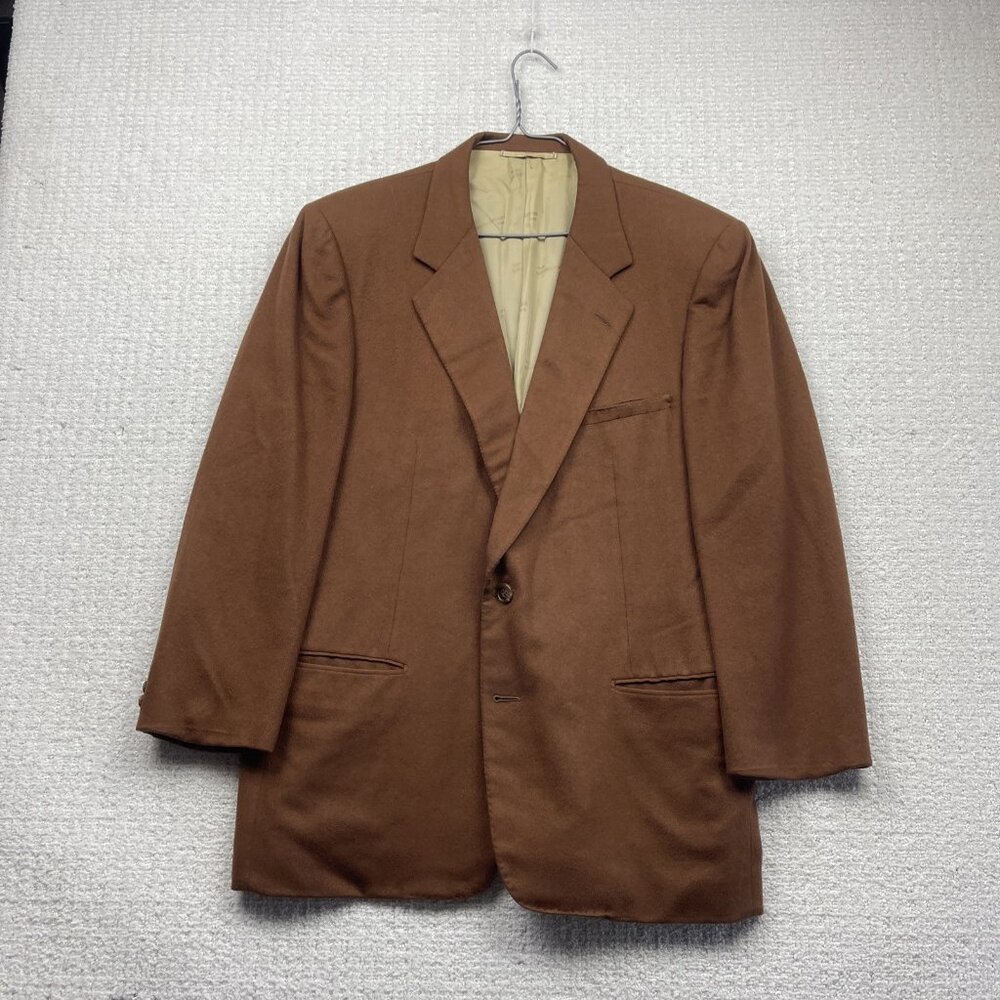 Franck Namani Paris Cashmere Blazer Sport Coat Jacket 54L Mocha Brown Luxury